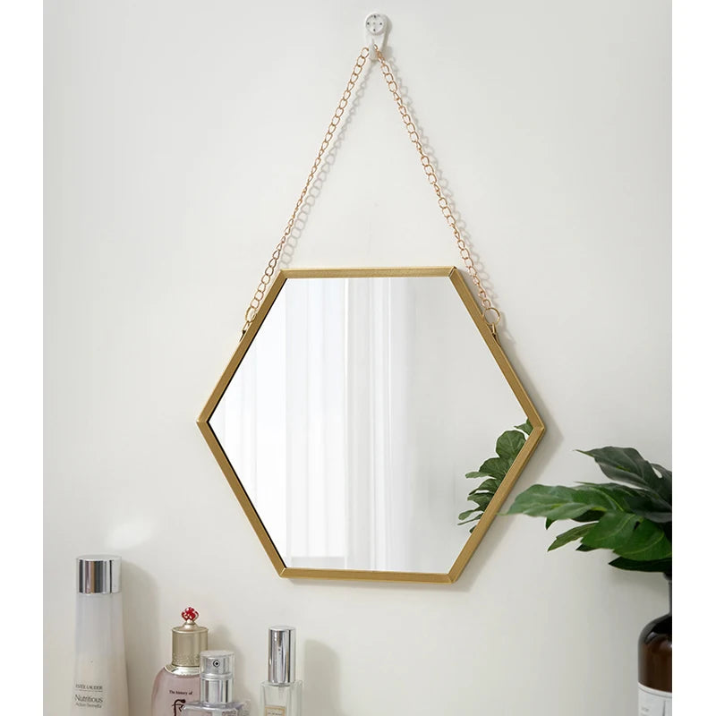 Hexagon Shape Decorative Mirror Wall