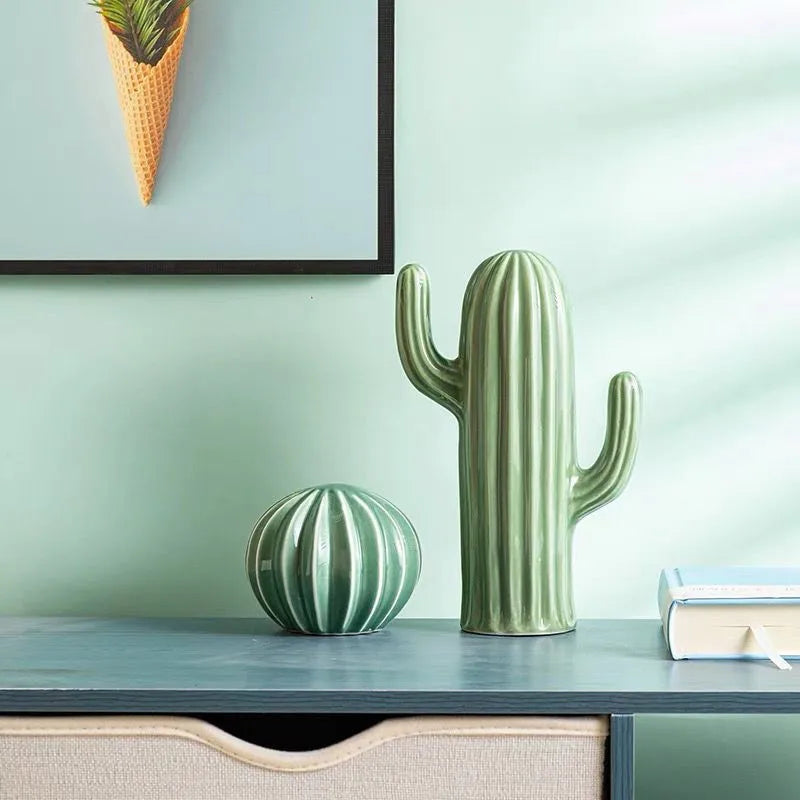 Nordic Ceramic Handicrafts Simulation Cactus Ornaments