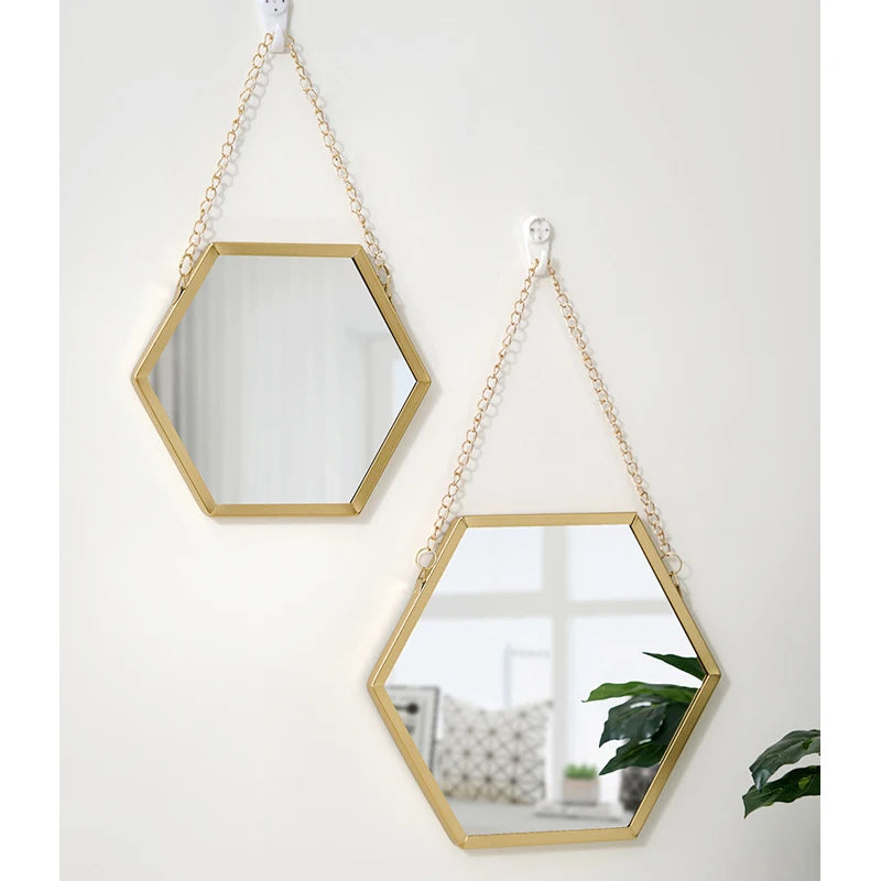 Hexagon Shape Decorative Mirror Wall