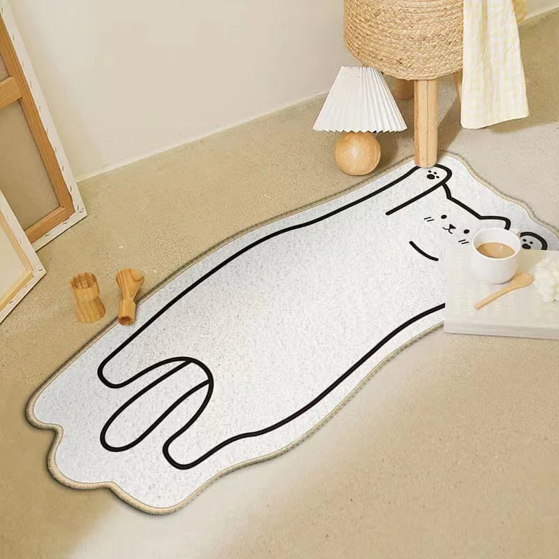 Irregular Cartoon Animal Imitation Cashmere Carpet