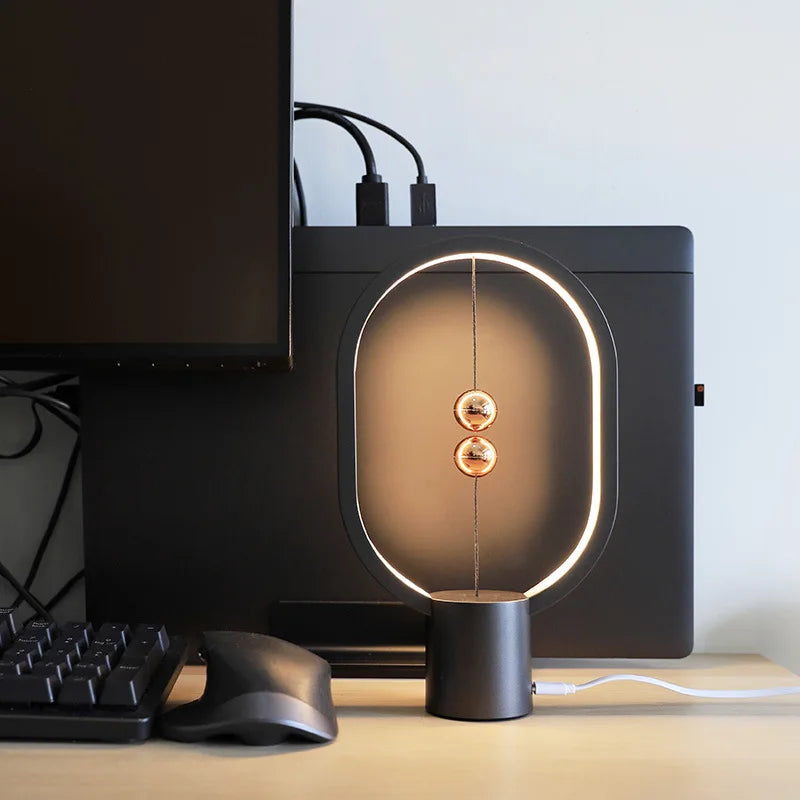 USB Powered Mini Ellipse Magnetic Mid-Air Switch Night Light