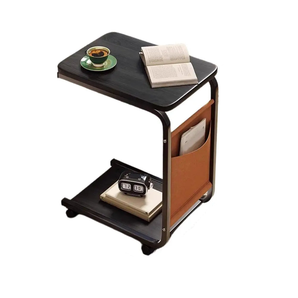 C Shape Double Layer Movable Simple Square Small Side Table