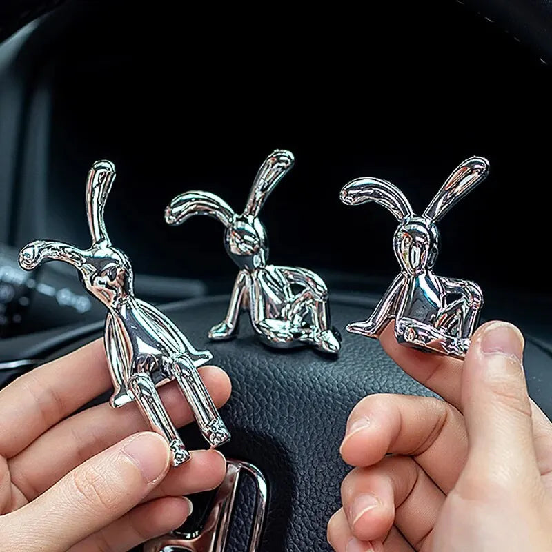 2Pc Long-Eared Rabbit Double Statue