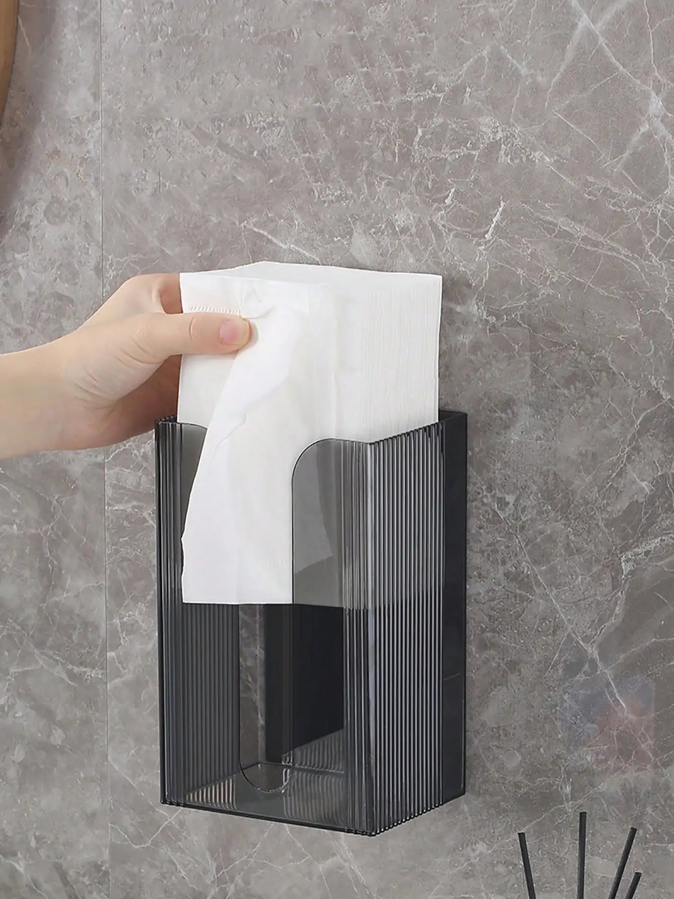 Bathroom Wall-Mounted Self-Adhesive Tissue Box