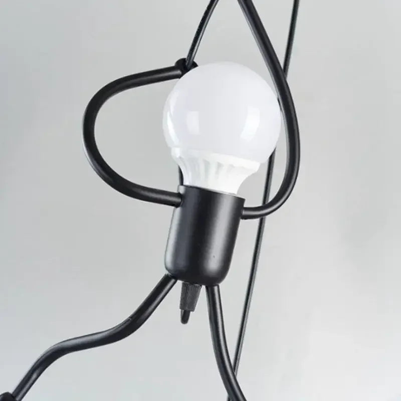 Vintage Iron Little Man Modern Arts Chandelier