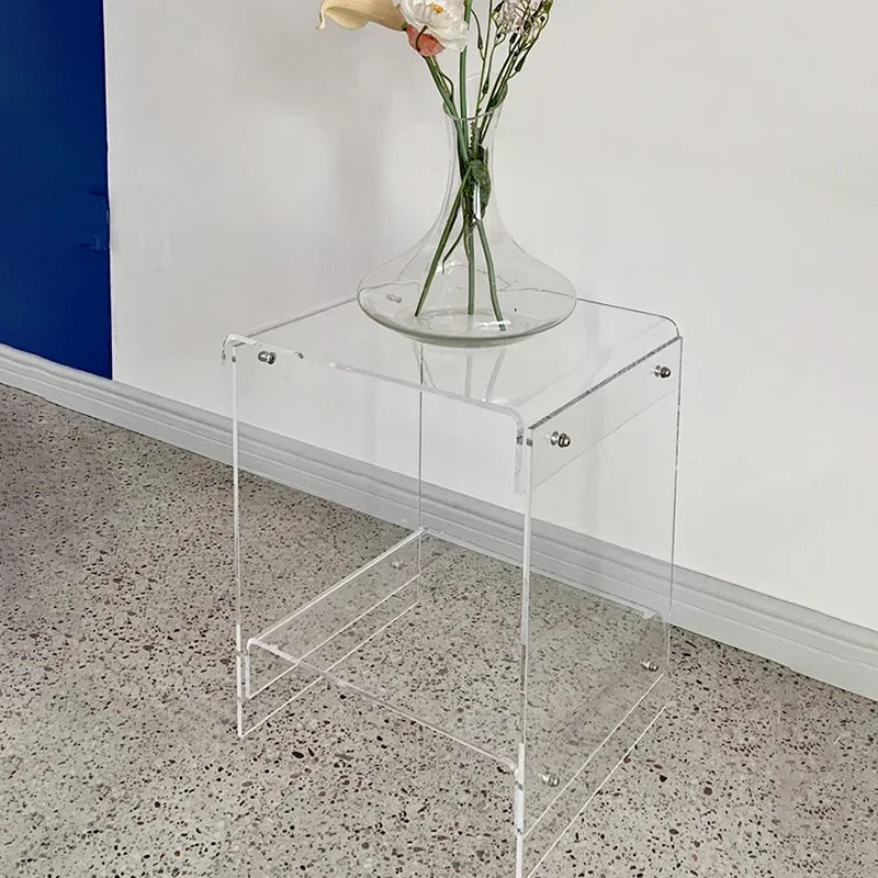 Acrylic Double-deck Storage Tea Tables