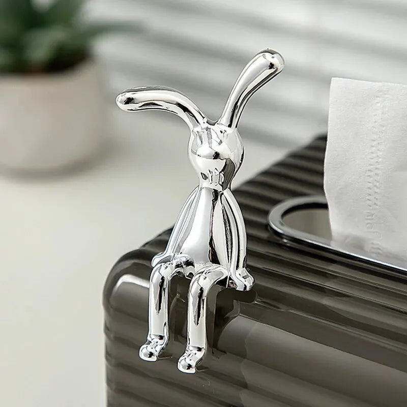 2Pc Long-Eared Rabbit Double Statue