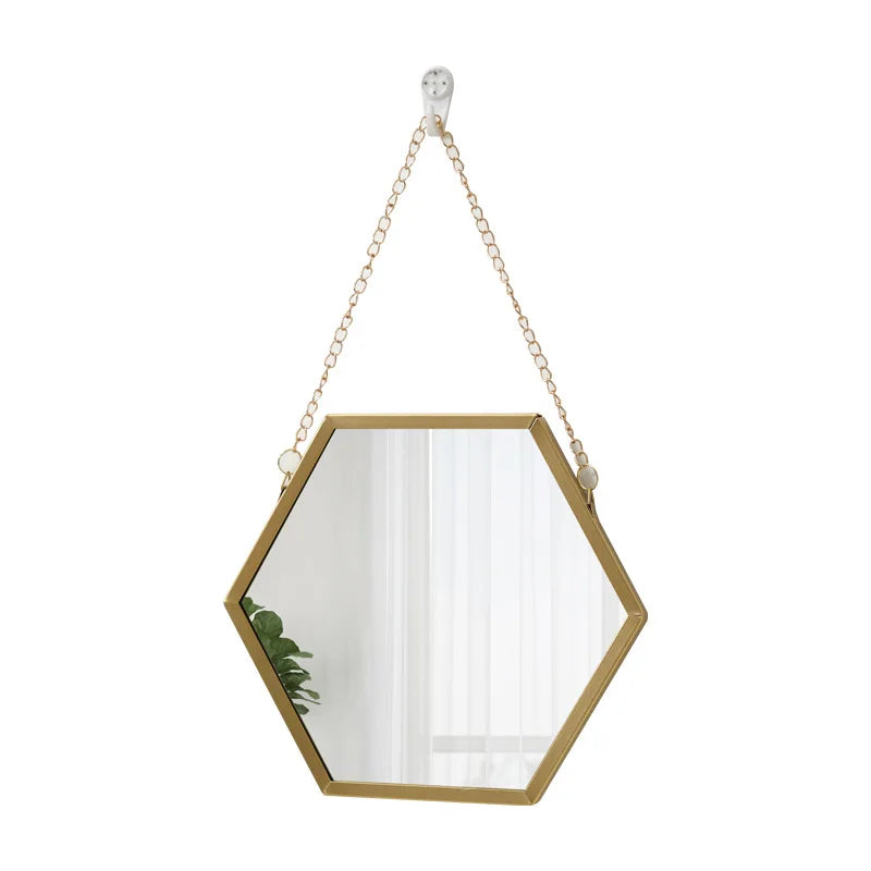 Hexagon Shape Decorative Mirror Wall