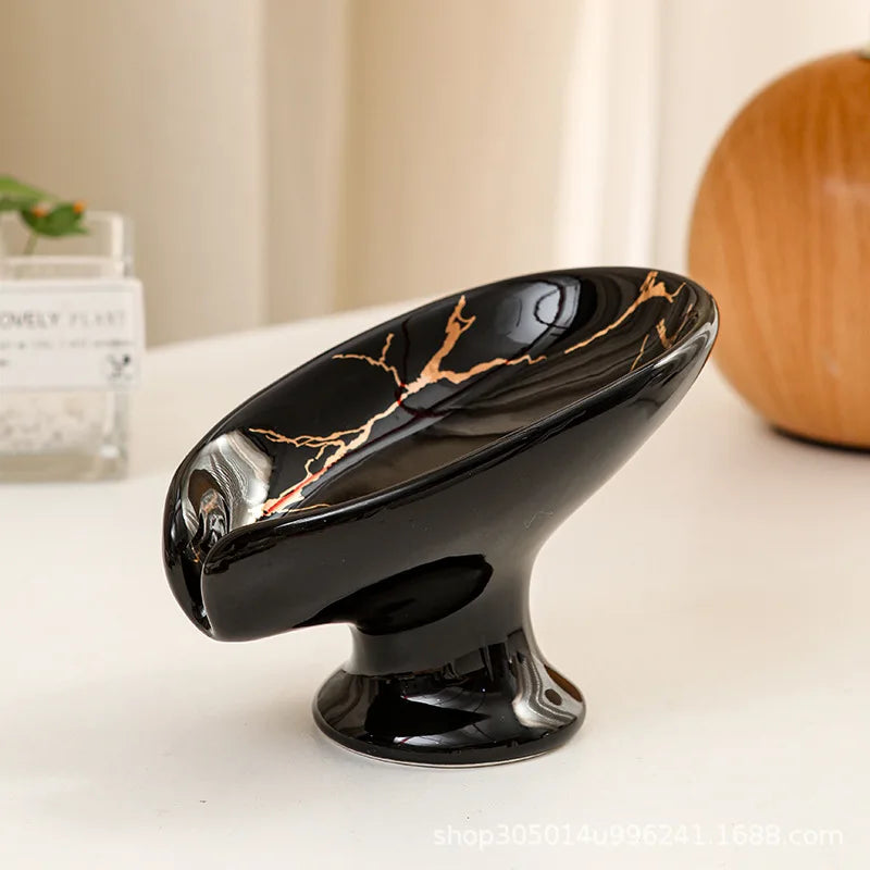 Ceramic Leafy Shower Soap Holder