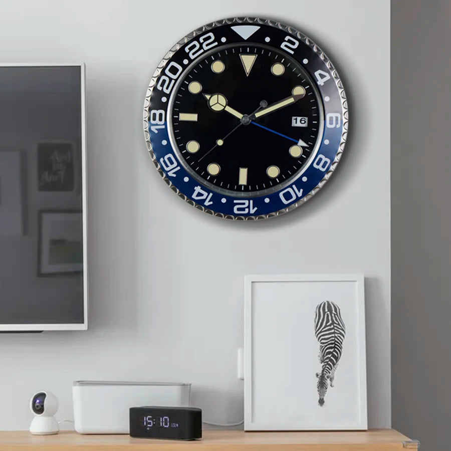 34cm Luxury Creative Wall Clock Modern Metal Design Art Wall Clock